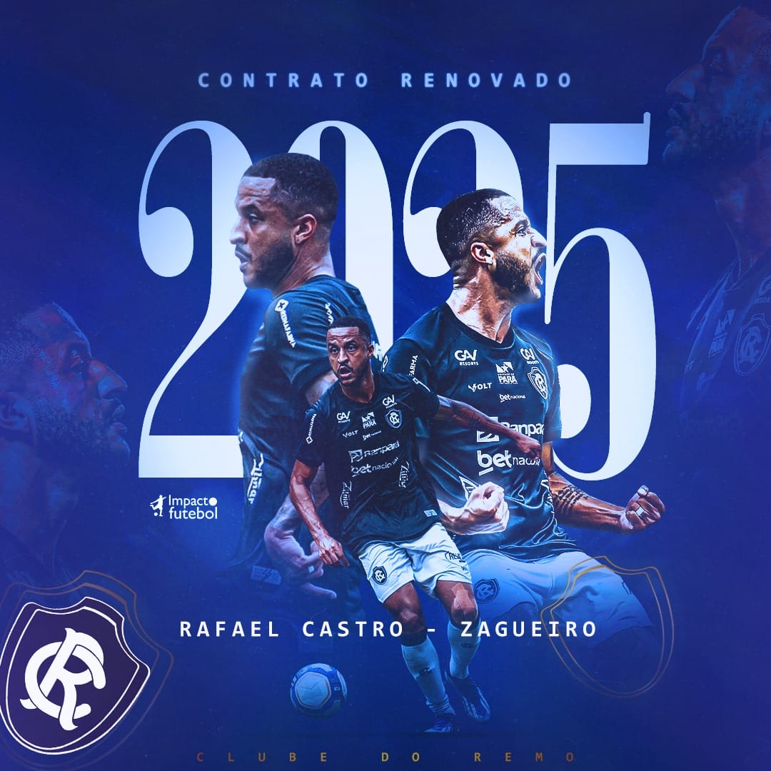 Renovação de Contrato! Rafael Castro fica no Remo-PA