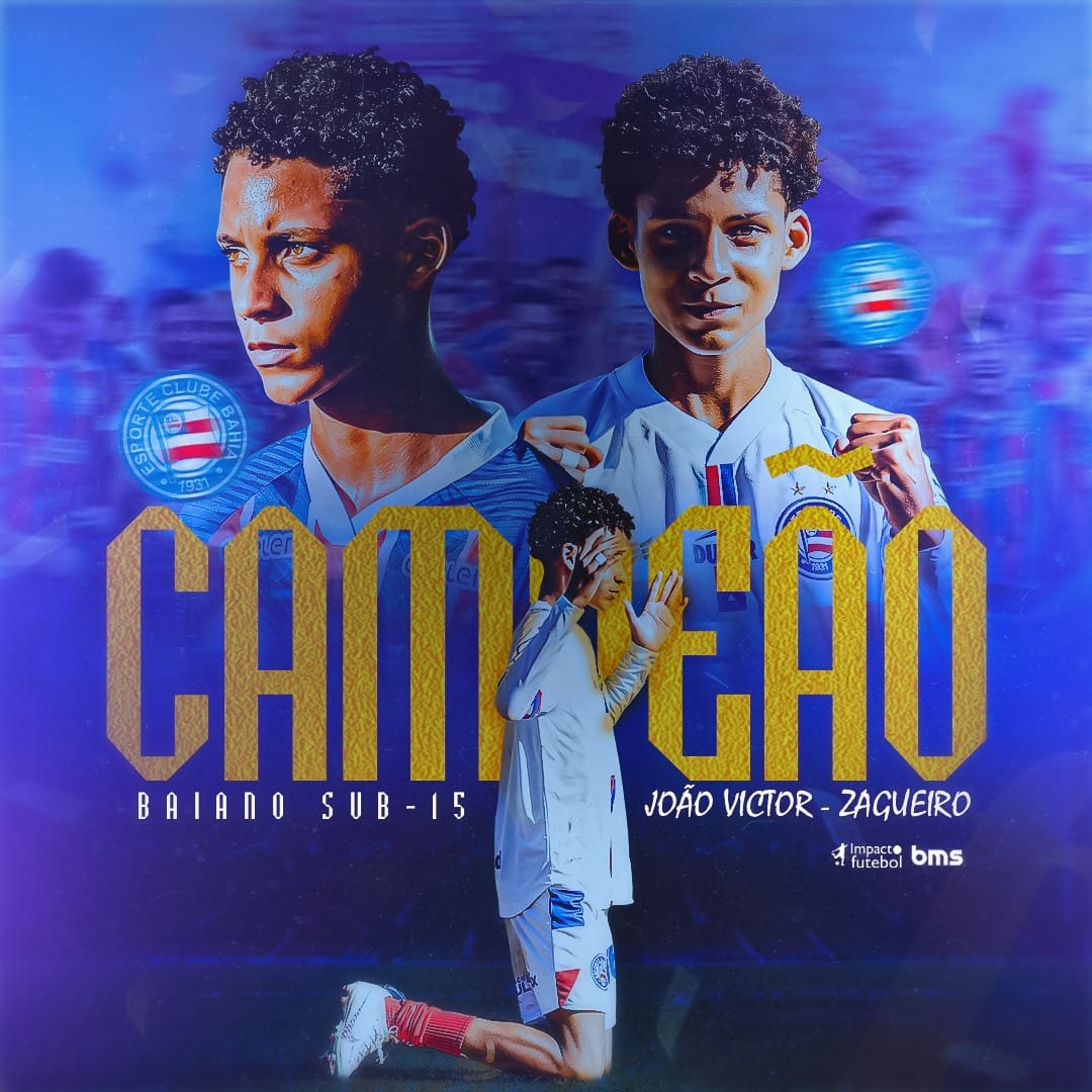 É Campeão Baiano 2025! João Vitor do Bahia (Sub 15)