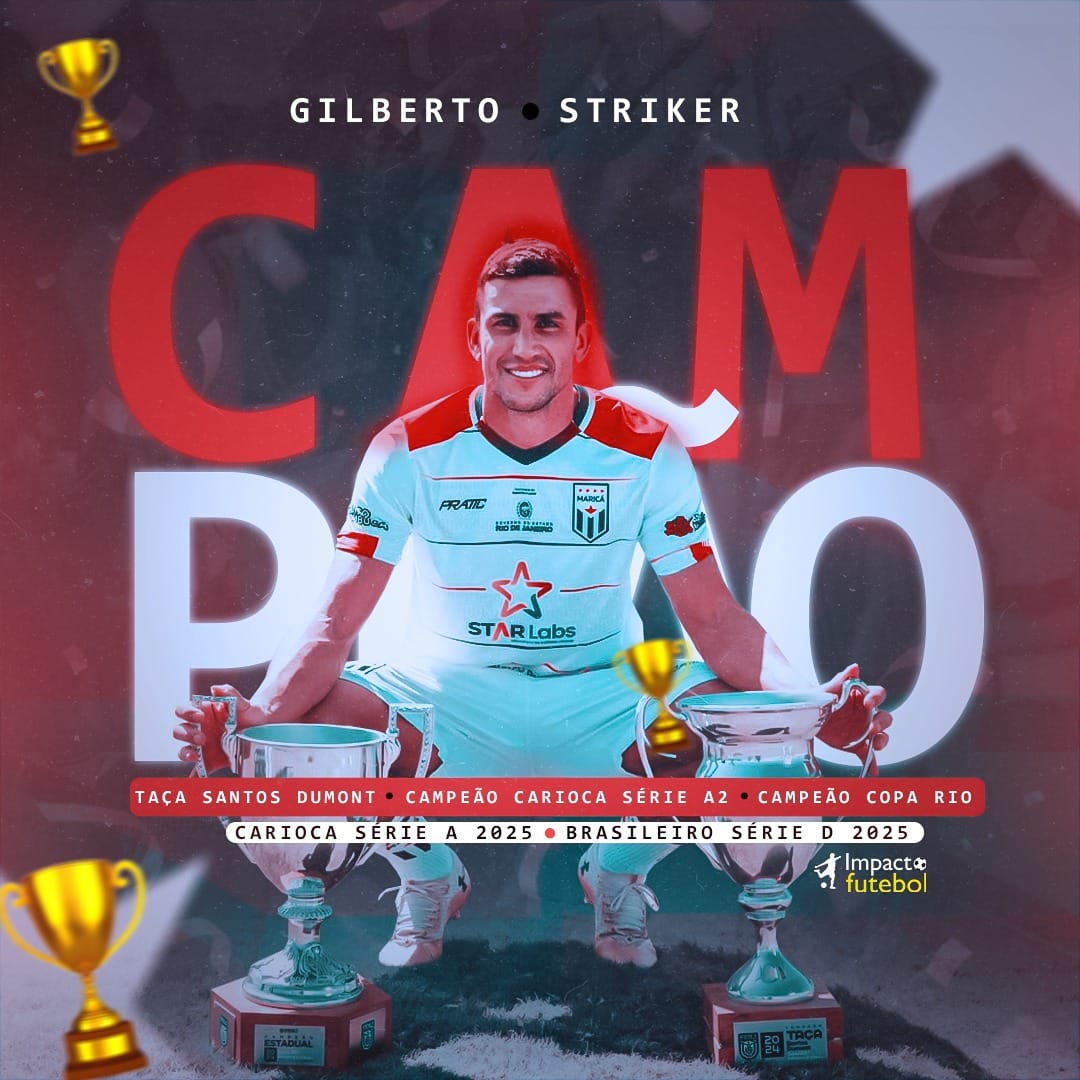 É Campeão!!! Gilberto ganha 3 títulos pelo Marica-RJ