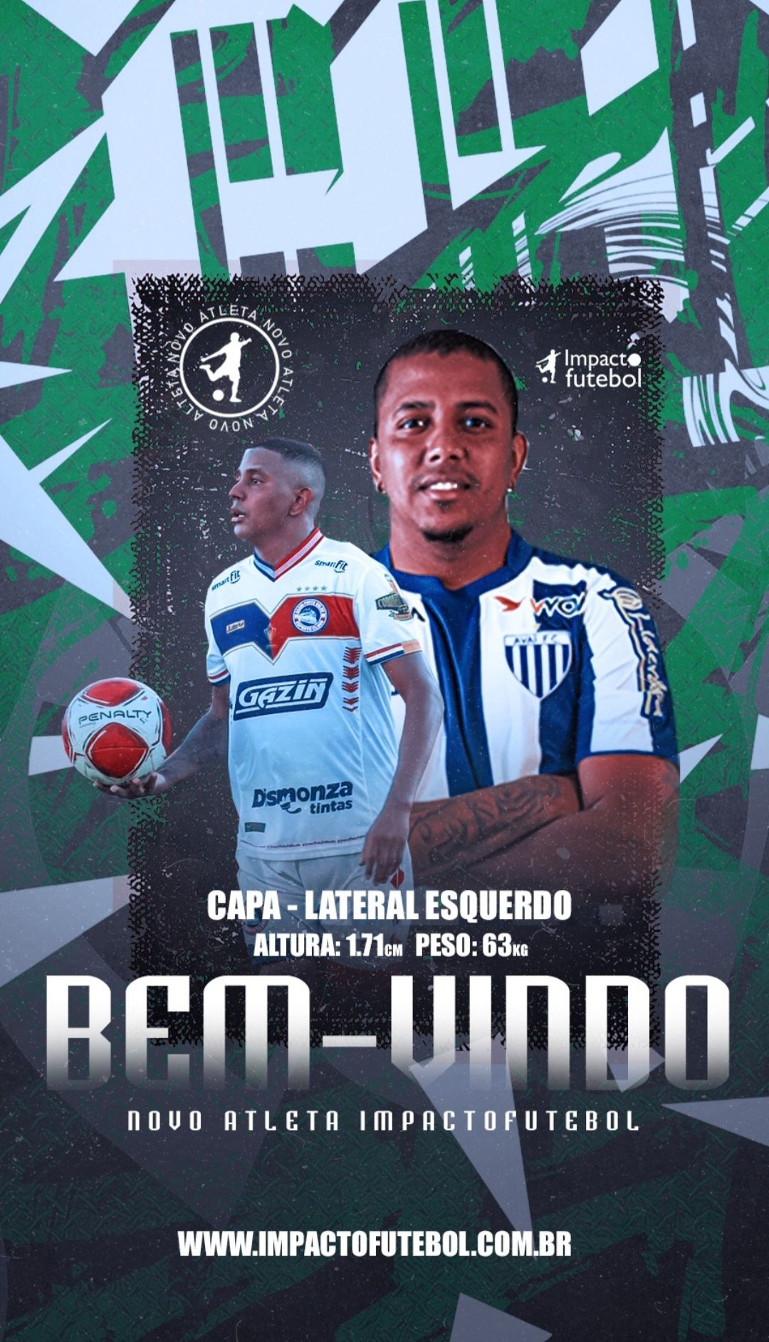 Novo atleta Impacto! Capa - Lateral Esquerdo 