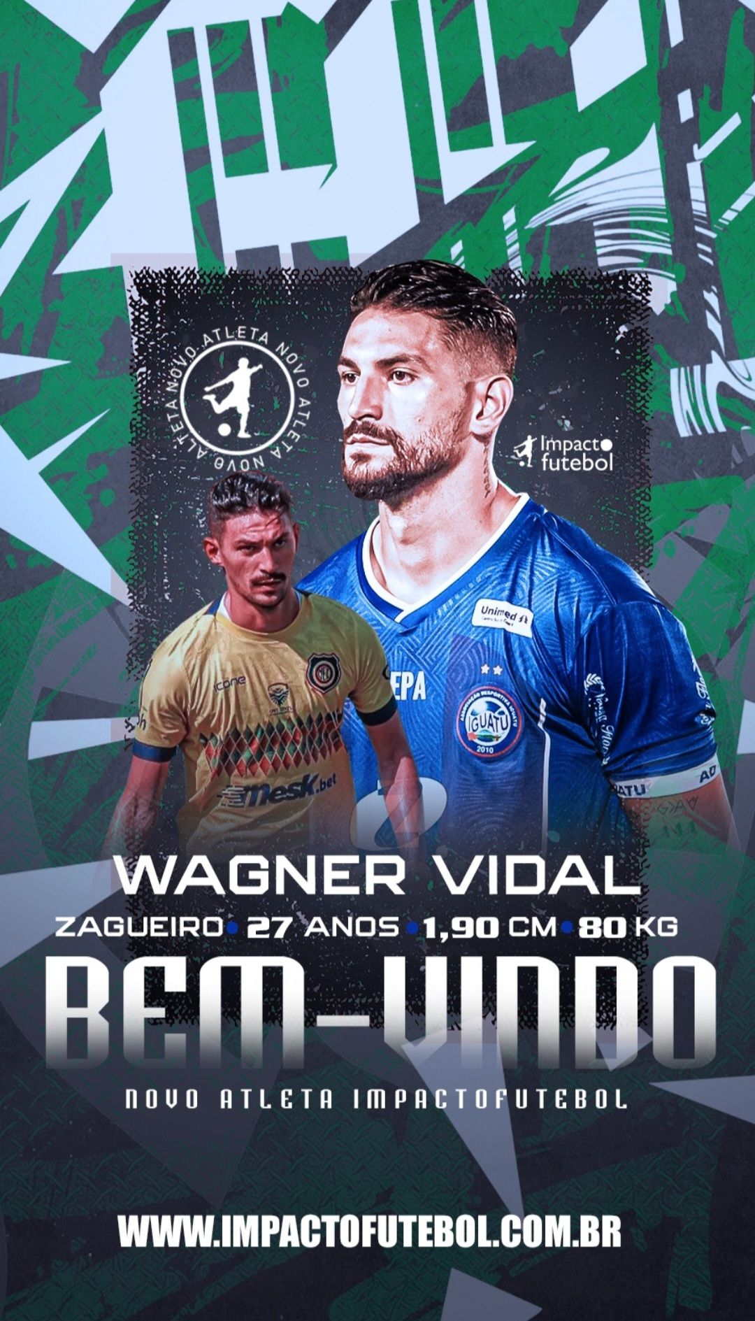 Novo atleta Impacto! Wagner Vidal - Zagueiro