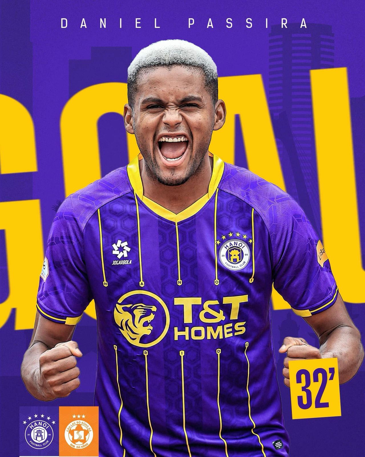 Tem Gol!!! Daniel Passira marcou para o Hanoi do Vietna