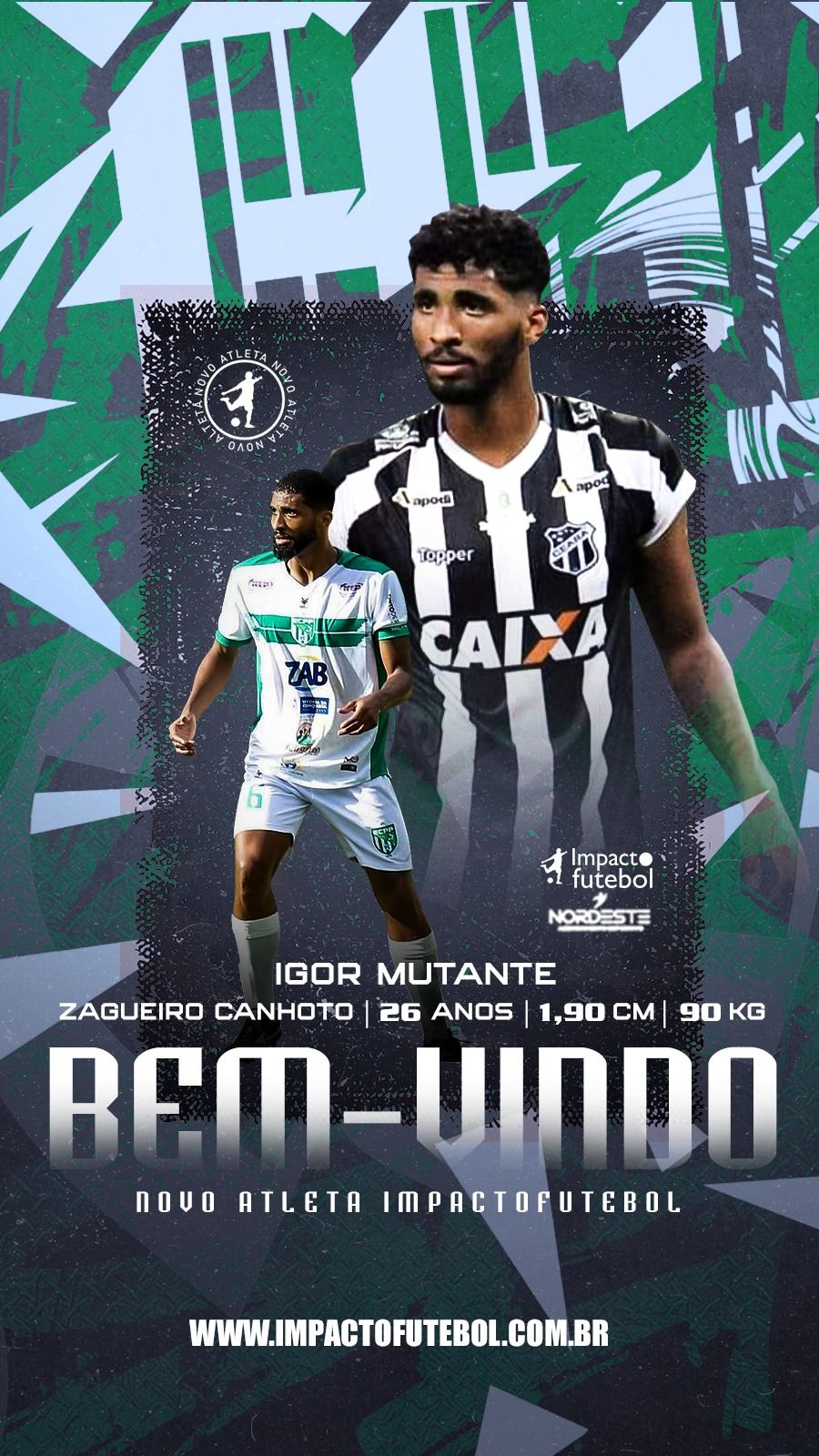 Novo atleta Impacto! Igor Mutante - Zagueiro Canhoto